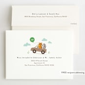 "Let's ride" - Children's Birthday Party Invitations in Crepe by Jennifer Wick - FREE Recipient Addressing