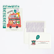 "Come Aboard" - Children's Birthday Party Invitations in Rust by Vera Lim - Assembled