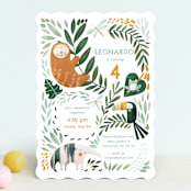 "Sloth jungle" - Children's Birthday Party Invitations in Jungle by Tati Abaurre - Front