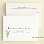 "robots" - Children's Birthday Party Invitations in Confetti by peetie design - FREE Recipient Addressing