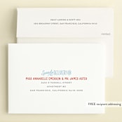 "Two Fast" - Children's Birthday Party Invitations in Racing Red by Jessie Steury - FREE Recipient Addressing