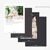 "Slumber Sloth" - Children's Birthday Party Invitations in Midnight by Erica Krystek - Back of Card Options