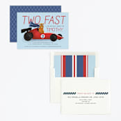 "Monaco" - Children's Birthday Party Invitations in Cherry by Jenna Holcomb - Assembled