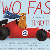 "Monaco" - Children's Birthday Party Invitations in Cherry by Jenna Holcomb - Detail