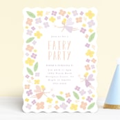 "fairy garden" - Children's Birthday Party Invitations in Peach by Angela Thompson - Front
