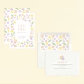 "fairy garden" - Children's Birthday Party Invitations in Peach by Angela Thompson - Assembled