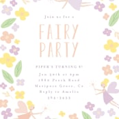 "fairy garden" - Children's Birthday Party Invitations in Peach by Angela Thompson - Detail