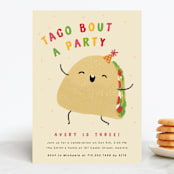 "Taco bout a party" - Children's Birthday Party Invitations in Tortilla by Adelyn T. - Front