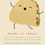 "Taco bout a party" - Children's Birthday Party Invitations in Tortilla by Adelyn T. - Detail