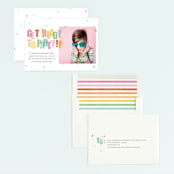 "Get Ready to Party" - Children's Birthday Party Invitations in Sprinkles by Stephanie Hawkes - Assembled