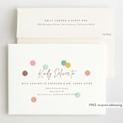 "Confetti Balloon" - Children's Birthday Party Invitations in Peony by Michelle Taylor - FREE Recipient Addressing