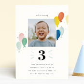 "balloon overlay" - Children's Birthday Party Invitations in Sea by Stephanie Hawkes - Front