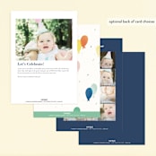 "balloon overlay" - Children's Birthday Party Invitations in Sea by Stephanie Hawkes - Back of Card Options