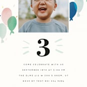 "balloon overlay" - Children's Birthday Party Invitations in Sea by Stephanie Hawkes - Detail
