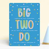 "Two Do" - Children's Birthday Party Invitations in Pool by Jenna Holcomb - Front