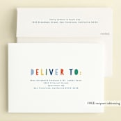 "One is So Fun" - Children's Birthday Party Invitations in Dino by Ashlee Townsend - FREE Recipient Addressing