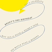"Balloon" - Children's Birthday Party Invitations in Cream by Baumbirdy - Detail