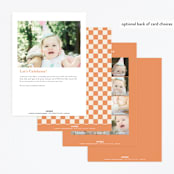 "A Little Pumpkin" - Children's Birthday Party Invitations in Pumpkin by Baumbirdy - Back of Card Options