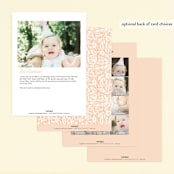 "Little Pumpkin" - Children's Birthday Party Invitations in Peach by Paper Sun Studio - Back of Card Options