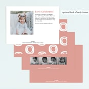 "BIG ONE" - Children's Birthday Party Invitations in Dusty Rose by Snow and Ivy - Back of Card Options