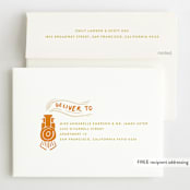 "The Birthday Express" - Children's Birthday Party Invitations in Sunset by Shiny Penny Studio - FREE Recipient Addressing