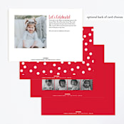 "Message In A Bottle" - Children's Birthday Party Invitations in Cherry Red by JeAnna Casper - Back of Card Options