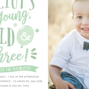 "Wild & Free" - Children's Birthday Party Invitations in Mint by Oma N. Ramkhelawan - Detail