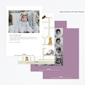 "Purrefect Kittens" - Children's Birthday Party Invitations in Voilet by Shiny Penny Studio - Back of Card Options