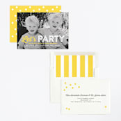 "Just Be" - Children's Birthday Party Invitations in Sunshine by Lauren Chism - Assembled