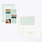"Twin Joy" - Children's Birthday Party Invitations in Seaglass by Erica Krystek - Assembled