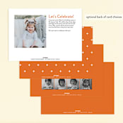 "Plus" - Children's Birthday Party Invitations in Tangerine by Olivia Raufman - Back of Card Options
