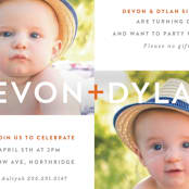"Plus" - Children's Birthday Party Invitations in Tangerine by Olivia Raufman - Detail