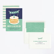 "Buttercream & Bunting" - Children's Birthday Party Invitations in Pool by Kerry Doyle - Assembled