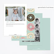 "Everyone Loves Donuts" - Children's Birthday Party Invitations in Neptune by Kerry Doyle - Back of Card Options