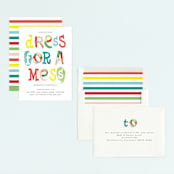 "Dress for a mess" - Children's Birthday Party Invitations in Corn by Baumbirdy - Assembled
