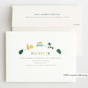 "Baby on Board" - Children's Birthday Party Invitations in Citrus by Itsy Belle Studio - FREE Recipient Addressing