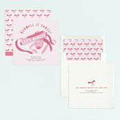 "Let's Dance!" - Children's Birthday Party Invitations in Ballet Slipper by Laura Mock - Assembled