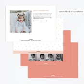 "Little Bunny Birthday" - Children's Birthday Party Invitations in Blush by Lori Wemple - Back of Card Options