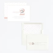 "Little Bunny Birthday" - Children's Birthday Party Invitations in Blush by Lori Wemple - Assembled