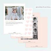 "One Year" - Children's Birthday Party Invitations in Peach by Up Up Creative - Back of Card Options