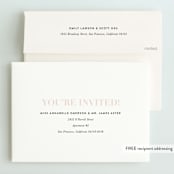"One Year" - Children's Birthday Party Invitations in Peach by Up Up Creative - FREE Recipient Addressing