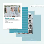 "12 Months" - Children's Birthday Party Invitations in Light Slate by Katie Speelman - Back of Card Options
