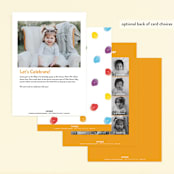 "Painted Balloon" - Children's Birthday Party Invitations in Cherry by Jennifer Wick - Back of Card Options