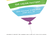 "Painted Balloon" - Children's Birthday Party Invitations in Cherry by Jennifer Wick - Detail