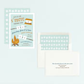 "S'More Fun" - Children's Birthday Party Invitations in Sky by Chelsey Scott - Assembled