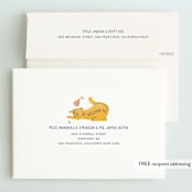 "Let's Pawty" - Children's Birthday Party Invitations in Candy by Shannon Chen of Four Wet Feet Studio - FREE Recipient Addressing