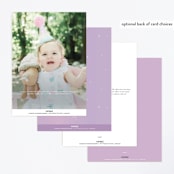 "Disney's Sparkling Princess Belle" - Children's Birthday Party Invitations in Lilac by Angela Thompson - Back of Card Options