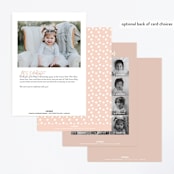 "Blooming Peonies" - Children's Birthday Party Invitations in Peach by Jennifer Wick - Back of Card Options