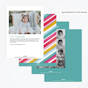"Birthday Balloons" - Children's Birthday Party Invitations in Teal by Hooray Creative - Back of Card Options