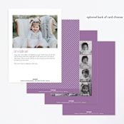 "Candy Shoppe" - Children's Birthday Party Invitations in Lavender by Annie Holmquist - Back of Card Options